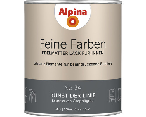 Laque Alpina Finest Colours expressive grey 750 ml