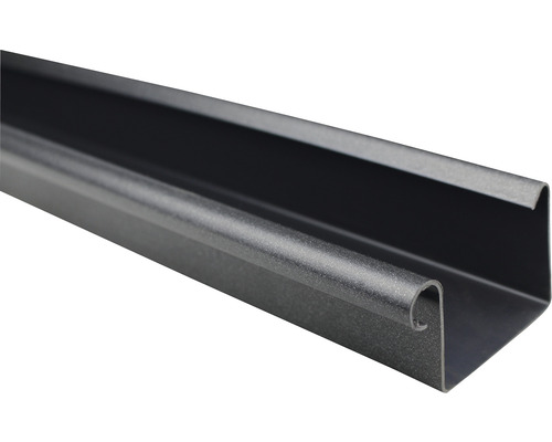 Gouttière moulurée plastique Marley carré anthracite métallique RAL 7040 DN 70 mm 3000 mm