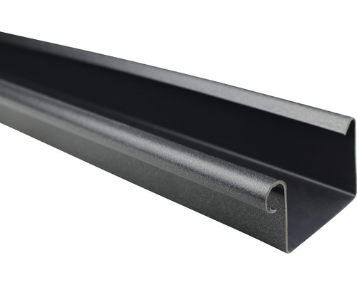 Gouttière moulurée plastique Marley carré anthracite métallique RAL 7040 DN 70 mm 2000 mm