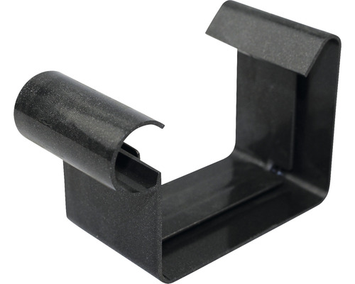 Connecteur de chéneau Marley plastique carré noir RAL 7016 DN 70 mm