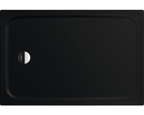 Receveur de douche KALDEWEI CAYONOPLAN 2276-1 80 x 160 x 4 cm noir mat 363600010676 Receveur de douche noir avec trou d''évacuation et logo Kaldewei