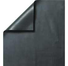 Schwarze Bauplane mit umgeschlagener Ecke.