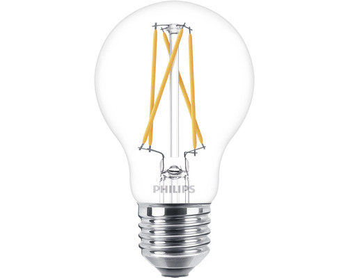 Ampoule LED fonction de variation A60 transparent E27/3,4W(40W) 470 lm 2200- 2700 K blanc chaud Warm Glow
