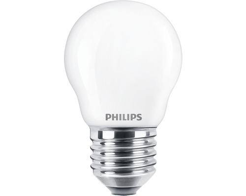 Ampoule sphérique LED fonction de variation P45 mate E27/3,4W(40W) 470 lm 2200- 2700 K blanc chaud Warm Glow