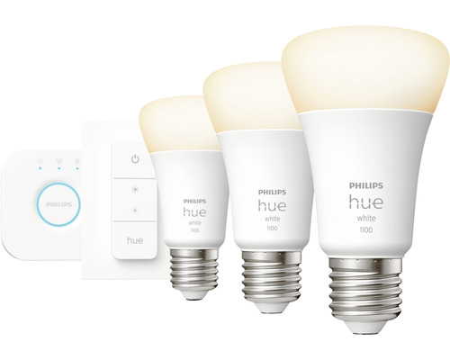 Philips Hue White 1100 lampe, variateur et pont