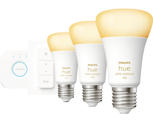 Philips hue Lampen Set 3xE27/8W(75W) 1100 lm inkl. Bridge +