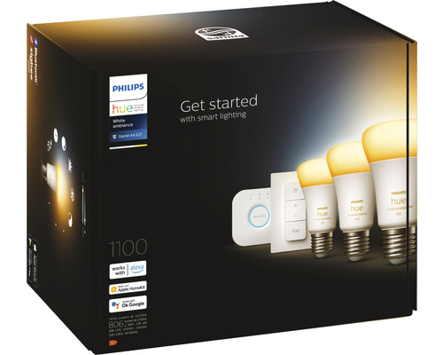 Emballage du kit de démarrage Philips Hue White Ambiance E27