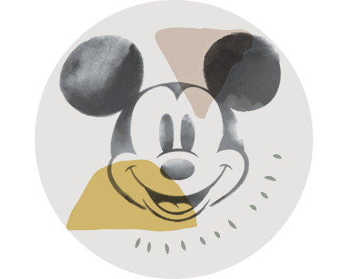 Papier peint panoramique autocollant DD1-039 Dot Disney Mickey Abstract Ø 125 cm Représentation de Mickey Mouse avec des formes abstraites
