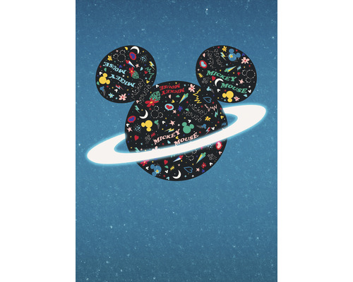 Papier peint panoramique intissé IADX4-026 Into Adventure Disney Planet Mickey 4 pces 200 x 280 cm