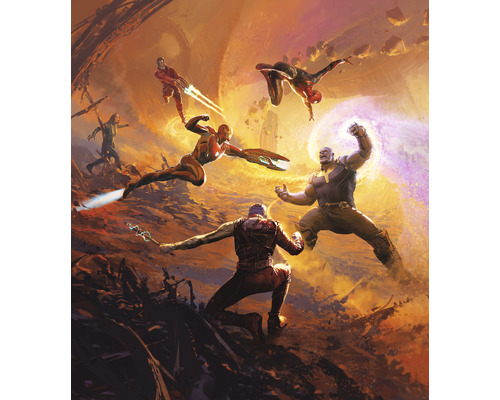 Papier peint panoramique intissé IADX5-084 Into Adventure Avengers Epic Battle Titan 5 pces 250 x 280 cm