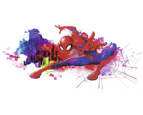 Papier peint panoramique intissé IADX6-082 Into Adventure Spider-Man Graffiti Art 6 pces 300 x 150 cm