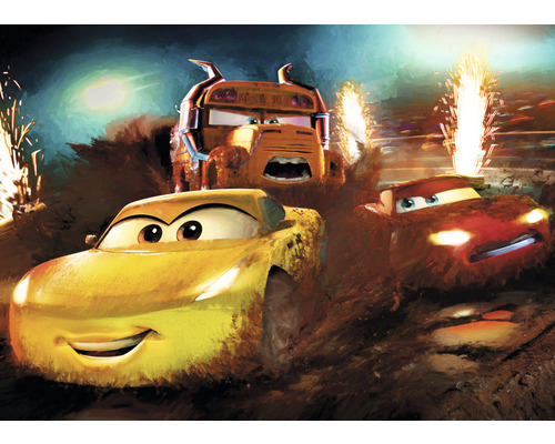 Papier peint panoramique intissé IADX7-031 Into Adventure Disney Cars Dirt Track 7 pces 350 x 250 cm