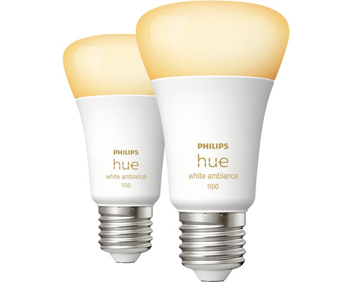 Deux ampoules Philips Hue White Ambiance 1100