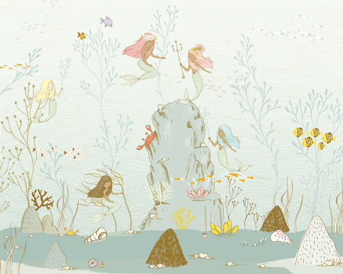 Papier peint panoramique intissé IAX7-0013 Into Adventure Mermaids 7 pces 350 x 280 cm