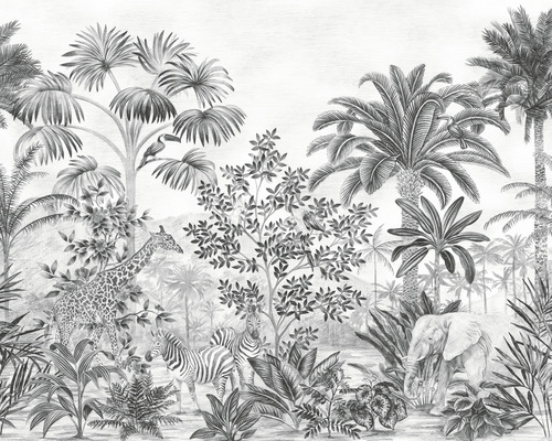 Papier peint panoramique intissé IAX7-0035 Into Adventure Jungle Evolution 7 pces 350 x 280 cm