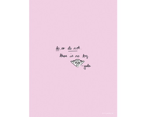 Poster Star Wars Quote Yoda Cute 30x40 cm