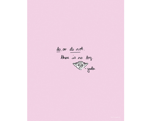 Poster Star Wars Quote Yoda Cute 40x50 cm