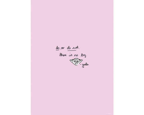 Poster Star Wars Quote Yoda Cute 50x70 cm