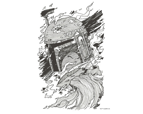 Poster Star Wars Boba Fett Drawing 30x40 cm