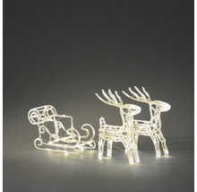 Figures décoratives de traîneau et de renne avec éclairage pour la période de Noël