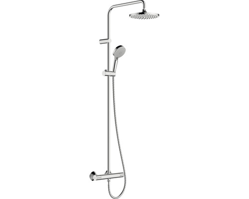 Colonne de douche avec thermostat hansgrohe VERNIS BLEND Showerpipe 200 1jet EcoSmart chrome 26089000