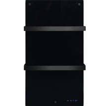 Sèche-serviettes noir avec deux porte-serviettes pour chauffage de salle de bain