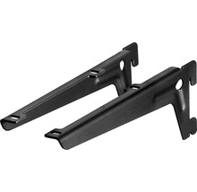 Dolle Winkelträger 1-reihig 180 mm schwarz 2 Stück