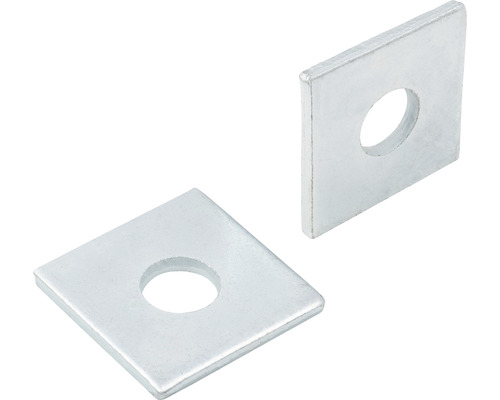 Rondelle carrée DIN 436, 17,5 mm galvanisée 25 unités Deux rondelles carrées avec trou