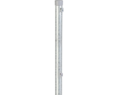 Piquet pour clôture en treillis 115 cm, Ø 4.2, acier brut, galvanisé à chaud Tuyau de descente en métal avec supports