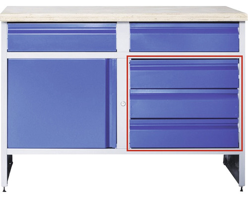 Bloc tiroirs Industrial 42,8 x 55 x 58 cm bleu