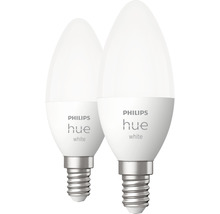 Lampe LED en forme bougie à intensité lumineuse variable HUE E14 / 5,5 W ( ) mat 470 lm 2700 4000 K blanc chaud
