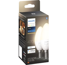 Lampe LED en forme bougie à intensité lumineuse variable HUE E14 / 5,5 W ( ) mat 470 lm 2700 4000 K blanc chaud