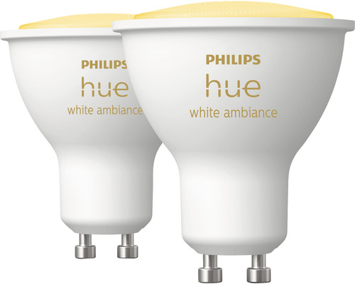 Zwei Philips Hue White Ambiance Leuchtmittel