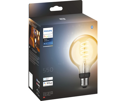 Philips Hue White Ambiance E27 Lampe in Produktverpackung