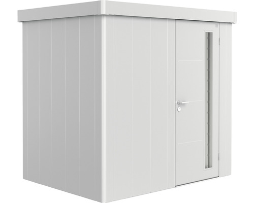 Remise à outils biohort Neo 1B porte standard 236 x 180 cm argent métallique Armoire de jardin avec porte et fenêtre