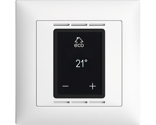 Thermostat ambiant Edizio Due programmable avec affichage IP20 blanc