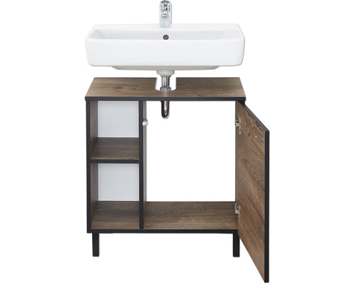 Waschbeckenunterschrank mit offenem Fach und einer Tür