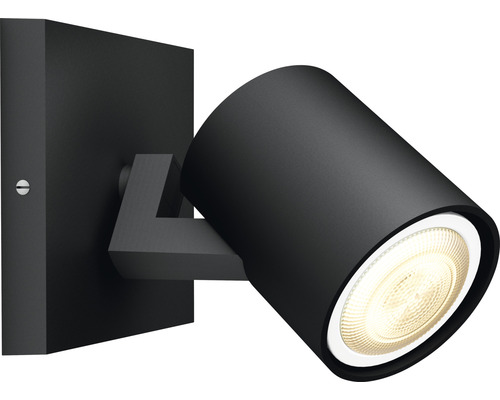 Schwarze Wandleuchte mit zylindrischem Design