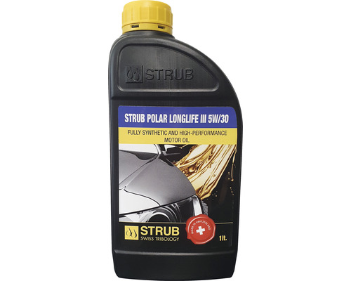 Arwin Huile de moteur Polar Longlife III 5W/30 1 litre Huile moteur Strub Polar Longlife III 5W/30 dans une bouteille de 1 litre
