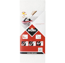 Rubi Logo auf einer Verpackung für Schwämme zum Reinigen von Fliesenoberflächen