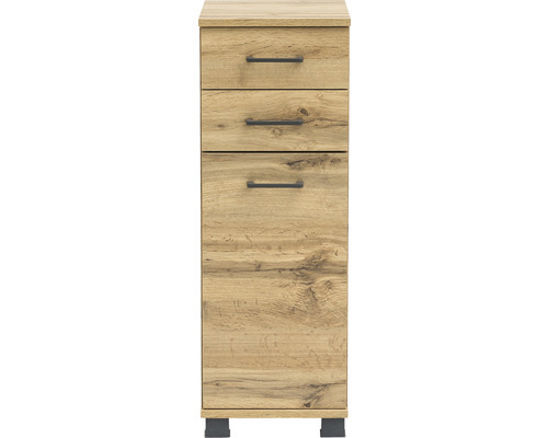 Armoire de salle de bain étroite avec trois tiroirs