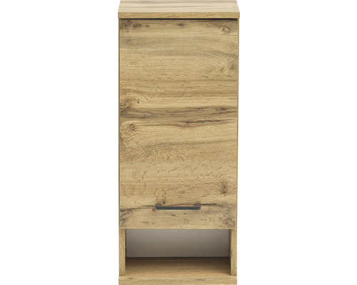 Hochschrank mit einer Tür und offenem Fach