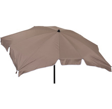 Parasol de jardin ouvert avec revêtement et mât noir