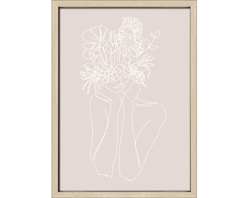 Gerahmtes Bild Flowers 53x73 cm