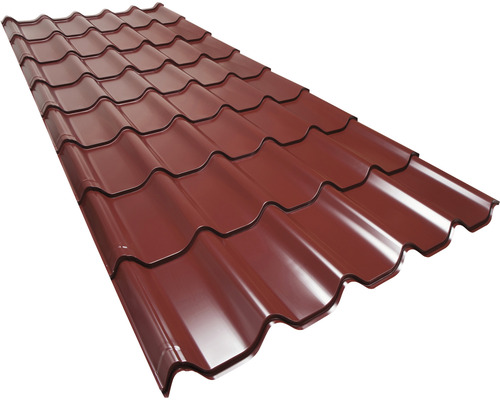 Tôle de toiture métallique avec motif de brique