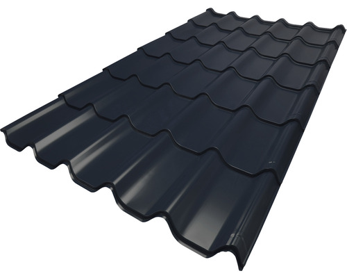 Tuile métallique PRECIT gris anthracite RAL 7016 1810x1170x0,5 mm Tuile de toit en acier