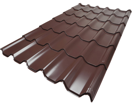 Tuile métallique PRECIT marron chocolat RAL 8017 2510 x 1170 x 0,5 mm