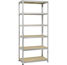 Metallregal mit sechs Regalböden für Lagerung