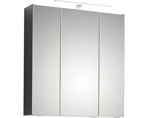 Armoire de toilette à miroir avec trois portes et éclairage