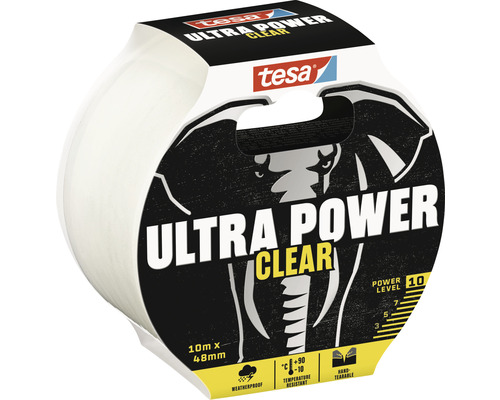 Tesa Ultra Power Clear Klebeband, 10 Meter mal 48 Millimeter